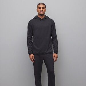 Reigning Champ black performance jersey long sleeve hoodie - Small